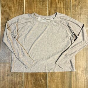 Beyond Yoga Top Featherweight Daydreamer Pullover Chai